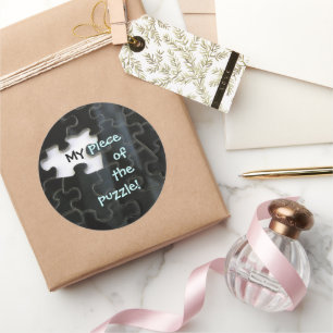 Vermisstes Puzzleteil Runder Aufkleber