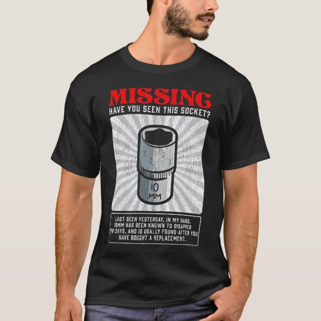 Vermisstes Werkstattwerkzeug für die Feuchtmechani T-Shirt (Vorderseite)