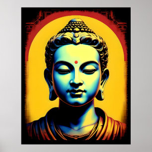 Vermittlung der Buddha Moderne Kunst Poster