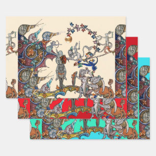 VERMITTLUNGSKRIEG, KNIGHTS, GIANT SNAILS GESCHENKPAPIER SET