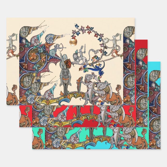 VERMITTLUNGSKRIEG, KNIGHTS, GIANT SNAILS GESCHENKPAPIER SET (Set)