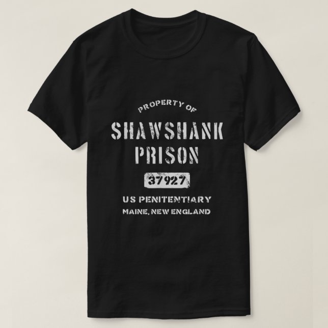 Vermögen des Gefängnisses Shawshank T-Shirt (Design vorne)