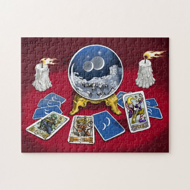 Vermögens-Erzähler-Tarot-Kristallball-Puzzlespiel (Horizontal)