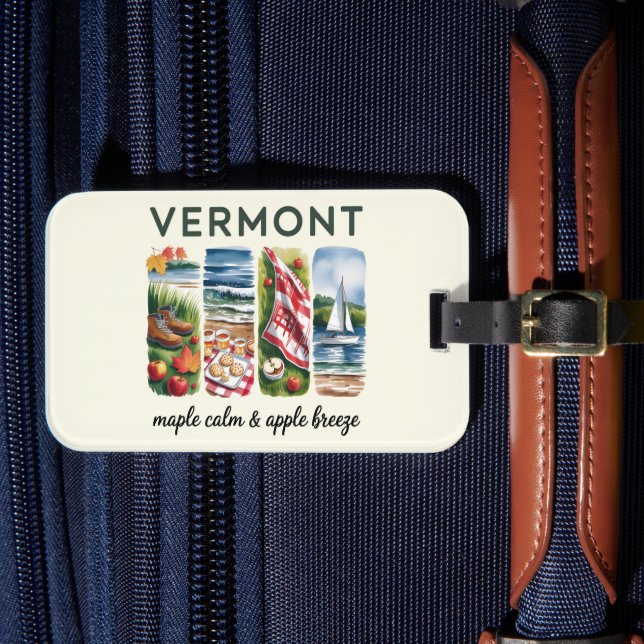 Vermont - Ahornruhe und Apple Breeze Gepäckanhänger (Vorderseite Insitu 4)