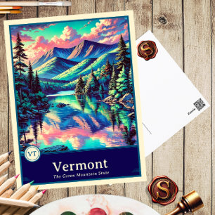 Vermont Anime Style Cel Schattenkarte Postkarte