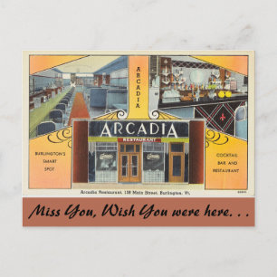 Vermont, Arcadia Restaurant, Burlington Postkarte