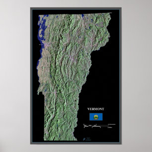 Vermont aus dem Weltraum Satellitenposter Poster