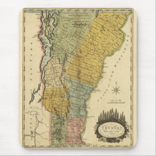 Vermont, Aus der aktuellen Umfrage - Vintage Karte Mousepad