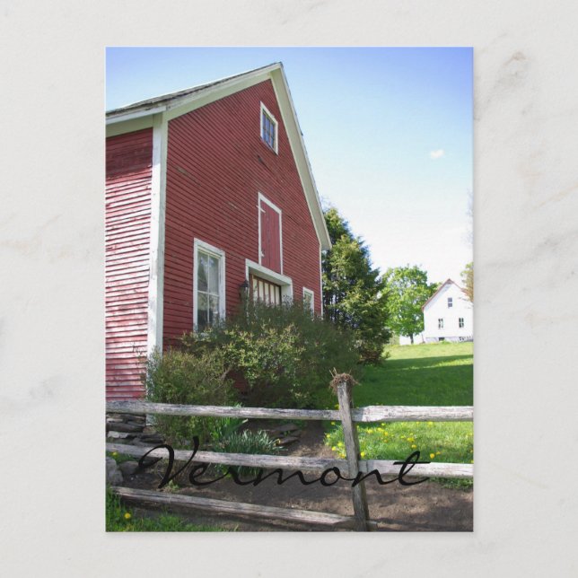 Vermont Barn Postcard Postkarte (Vorderseite)