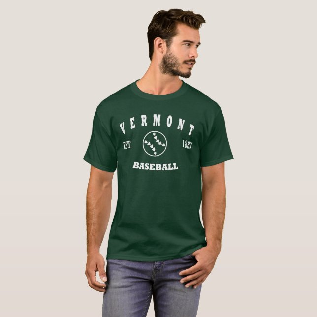 Vermont-Baseball-Retro Logo T-Shirt (Vorne ganz)