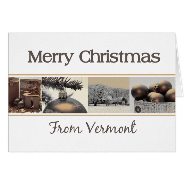 Vermont Christmas Card, Staat spezifisch (Vorderseite (Horizontal))