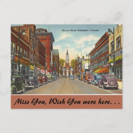 Vermont, Church Street, Burlington Postkarte