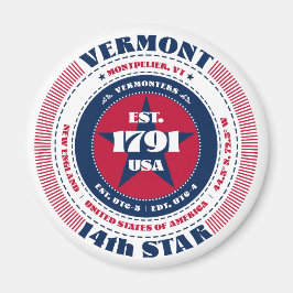 Vermont Circle Typografy Souvenir Magnet