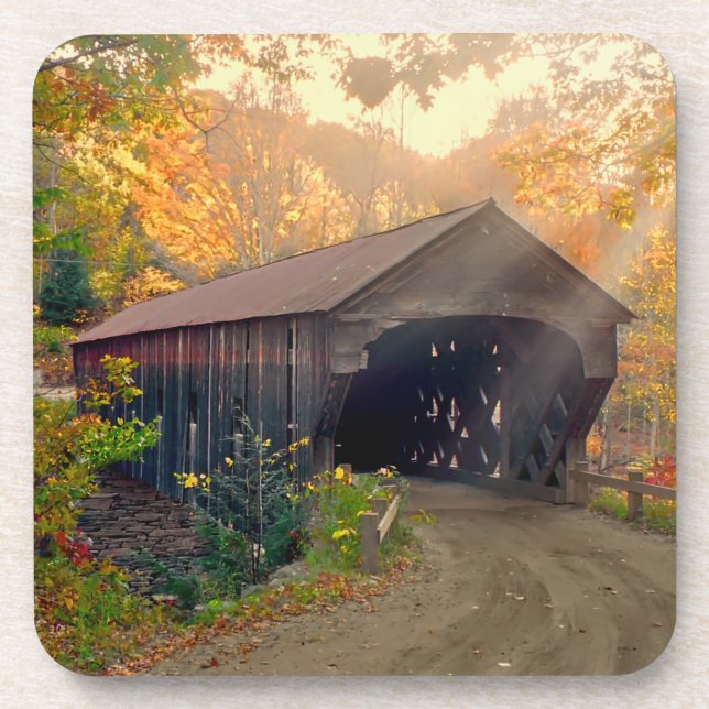 Vermont Covered Bridge Getränkeuntersetzer (Vorderseite)