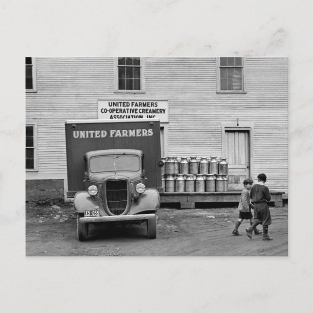 Vermont Dairy Co-op, 1930er Postkarte (Vorderseite)