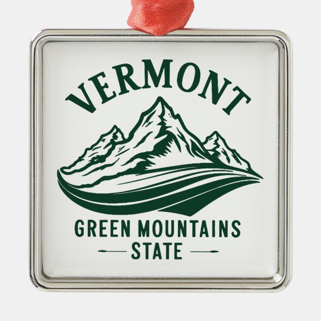 Vermont Der grüne Staat Ornament Aus Metall (Vorne)