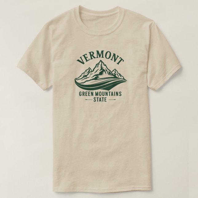 Vermont Der grüne Staat T-Shirt (Design vorne)