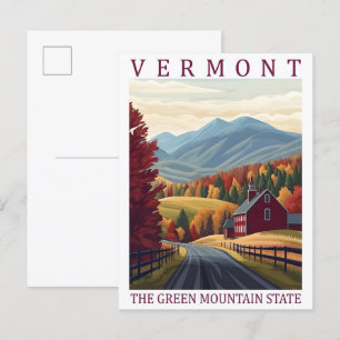 Vermont der Staat der grünen Berge USA Reiseort Postkarte
