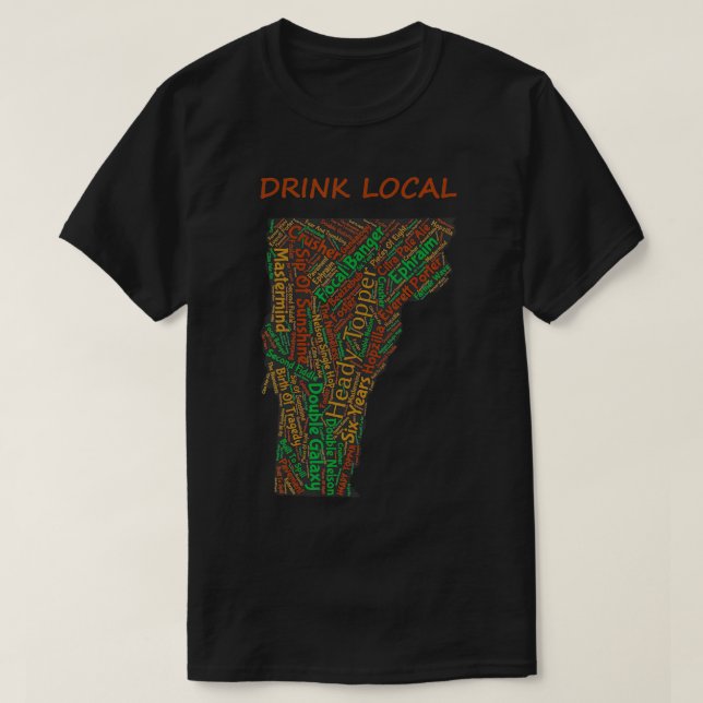 Vermont Drink Lokales Kunsthandwerk734 T-Shirt (Design vorne)