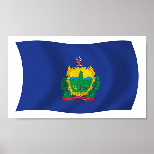Vermont Flag Poster Print (Vorne)