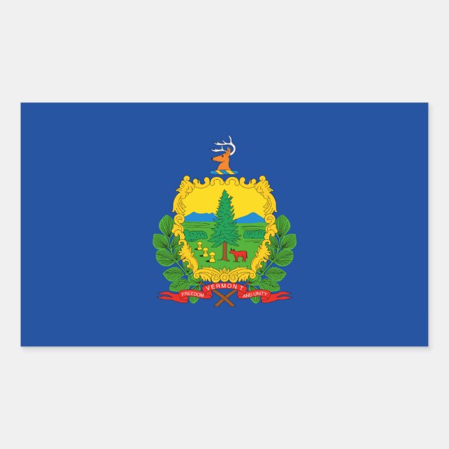 Vermont-Flagge Rechteckiger Aufkleber (Vorderseite)