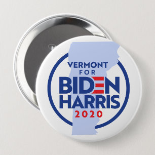 Vermont für Biden Harris Button
