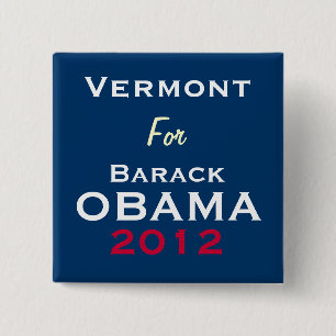 VERMONT für Kampagnen-Knopf OBAMA 2012 Button