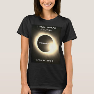 VERMONT Gesamte Sonnenfinsternis 8. April 2024 T-Shirt