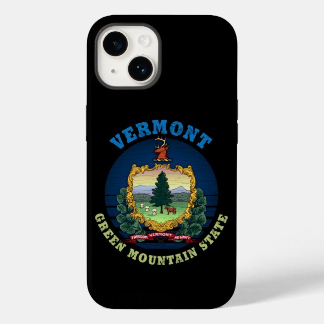 VERMONT GREEN BERGSTAAT FLAG Case-Mate iPhone 14 HÜLLE (Rückseite)