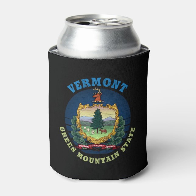 VERMONT GREEN BERGSTAAT FLAG DOSENKÜHLER (Kanne Vorderseite)
