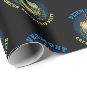 VERMONT GREEN BERGSTAAT FLAG GESCHENKPAPIER