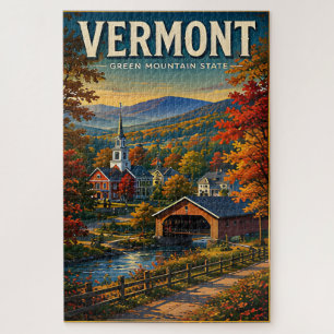 Vermont Herbst Berge Gedeckte Brücke Charme