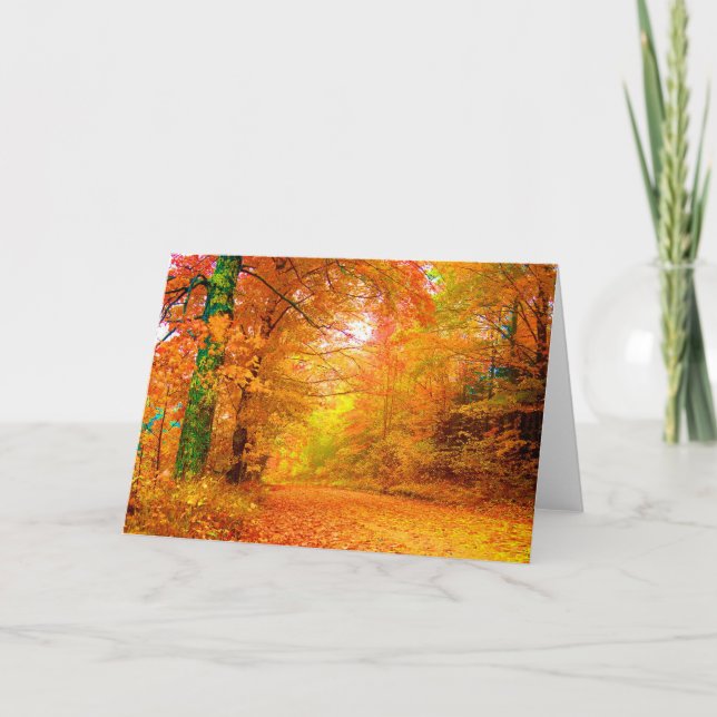 Vermont-Herbst-Natur-Geldstrafe-Landschaft Karte (Vorderseite)