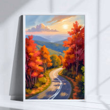 Vermont Herbstlaub Wasserfarbenlandschaftsmalerei