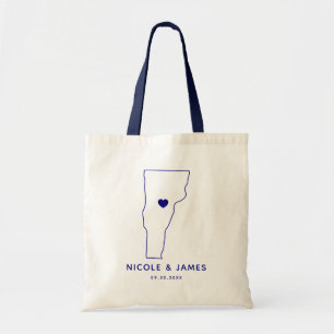 Vermont Hochzeit Willkommens-Tasche mit Karte, Nav Tragetasche