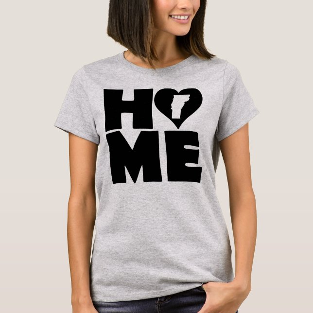 Vermont Home Heart State Tees T-Shirt (Devant)