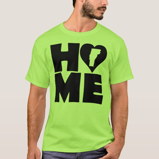 Vermont Home Heart State Tees T-Shirt (Devant)