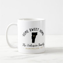 Vermont Home Sweet Home Famille Monogramme Mug