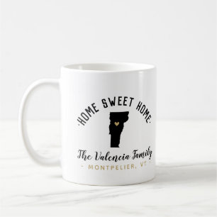 Vermont Home Sweet Home Famille Monogramme Mug