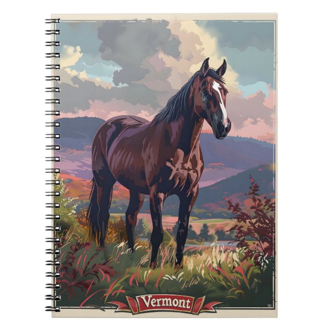 Vermont Horse Notizblock (Vorderseite)