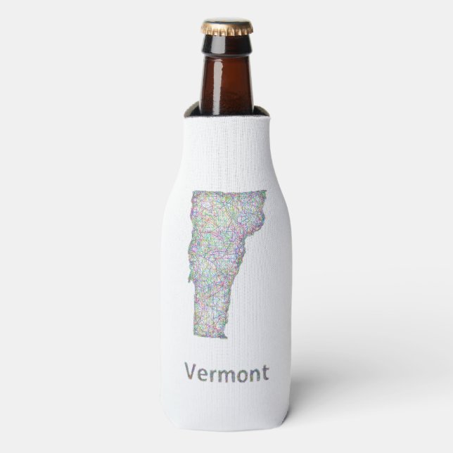 Vermont-Karte Flaschenkühler (Flaschenvorderseite)