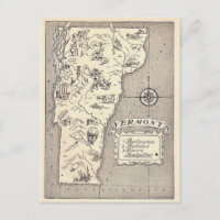 Vermont-Karte Postkarte