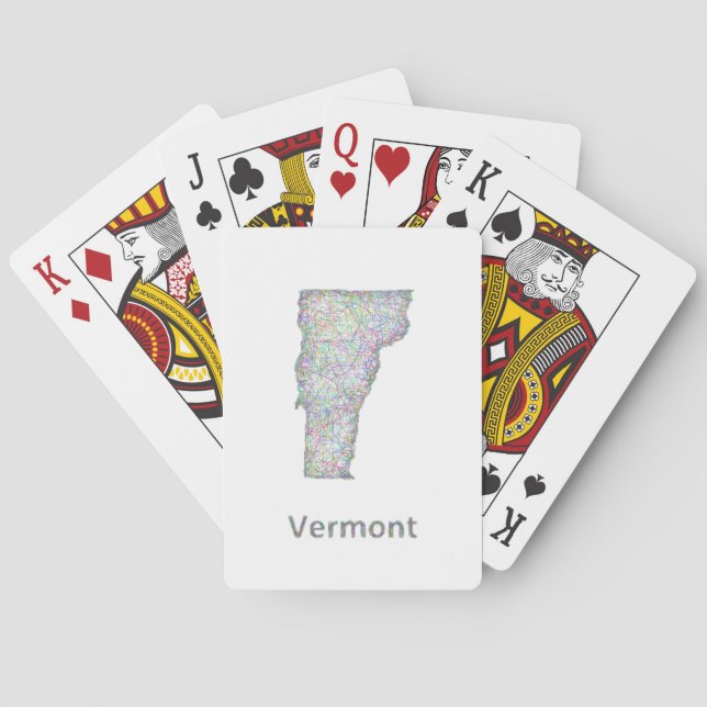 Vermont-Karte Spielkarten (Rückseite)