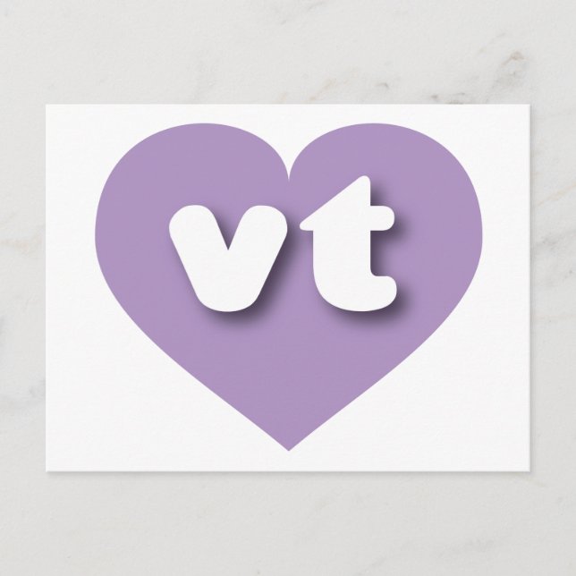 Vermont lavenheart - I Liebe vt Postkarte (Vorderseite)