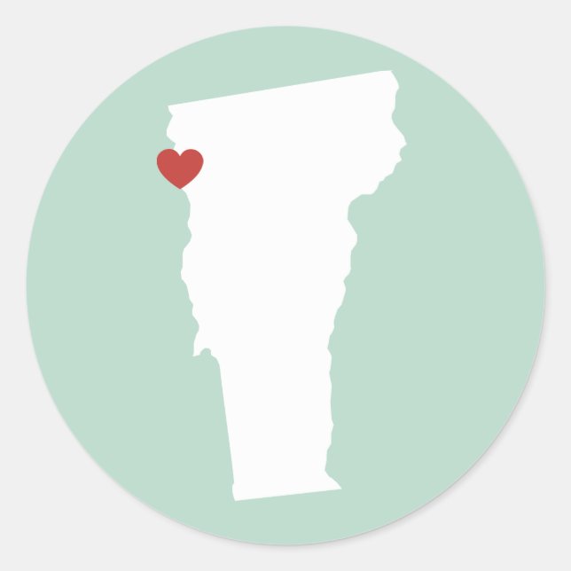 Vermont-Liebe - individuell anpassbarer Aufkleber (Vorderseite)