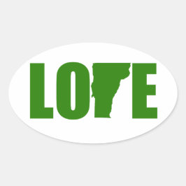 Vermont Liebe Oval Aufkleber