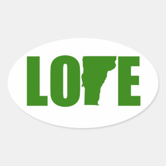 Vermont Liebe Oval Aufkleber