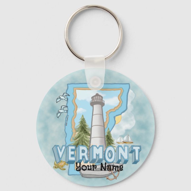 Vermont Lighthouse Schlüsselanhänger (Vorderseite)