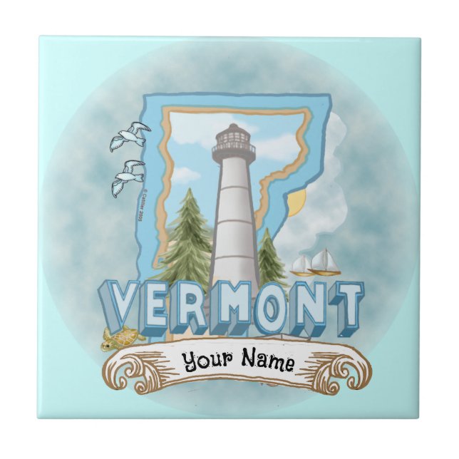 Vermont Lighthouse Tile Fliese (Vorderseite)
