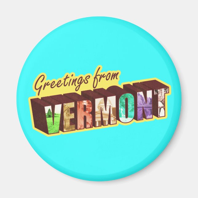 Vermont" Magnet (Vorne)